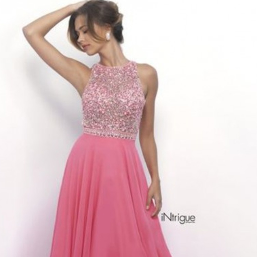 Never-worn Blush Coral Pink Prom Dress